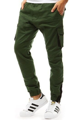 Spodnie męskie joggery zielone UX1916