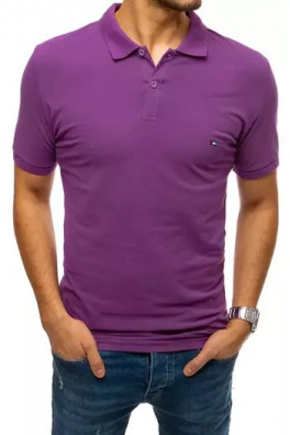 Koszulka polo męska fioletowa Dstreet PX0332