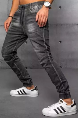 Spodnie męskie jeansowe joggery czarne Dstreet UX3573