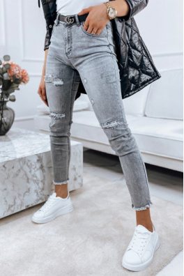 Spodnie damskie jeansowe BIRD szare Dstreet UY1164