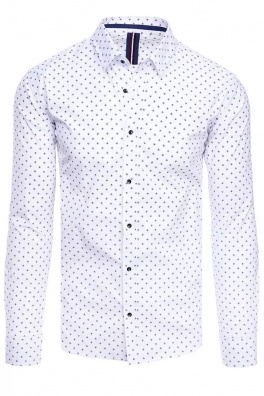 Koszula męska we wzory biała Dstreet DX2208