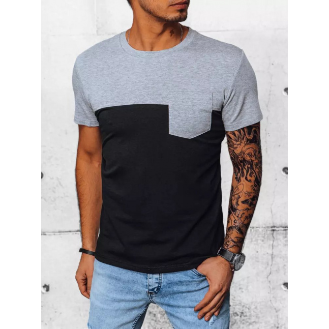 T-shirt męski basic jasnoszary Dstreet RX5018