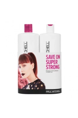 Paul Mitchell Super Strong Shampoo 1000ml + Conditioner 1000ml
