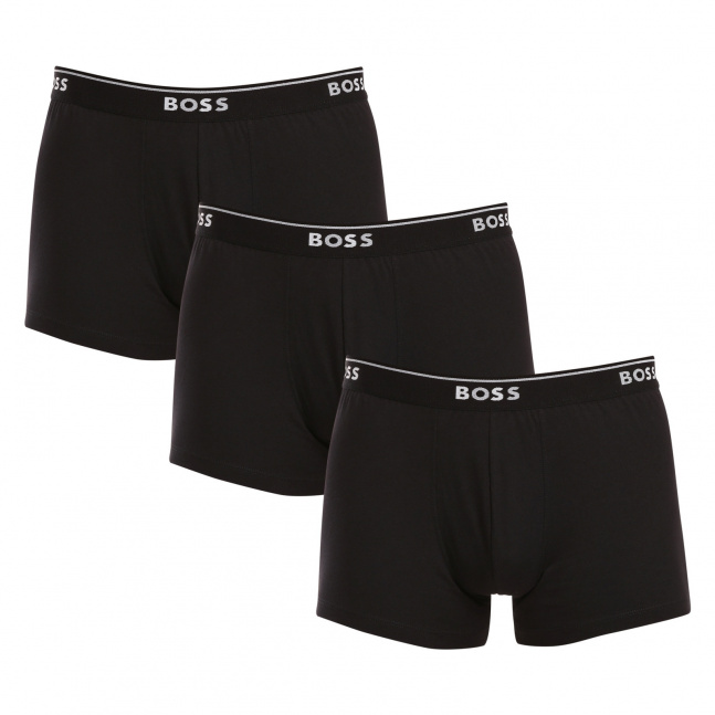 3PACK pánské boxerky Hugo Boss černé