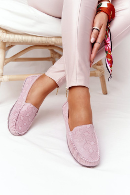 Women’s Leather Loafers RIO FLORE Eco-Friendly Pink