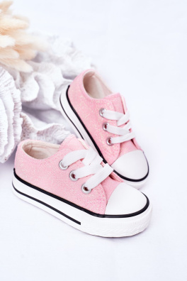 Children's Glitter Sneakers Pink Bling-Bling