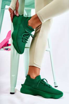 Wsuwane Buty Sportowe Damskie Zielone Dalmiro