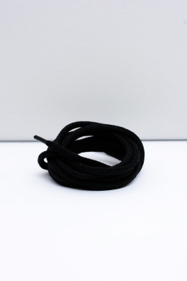 Corbby Black Waxed Thick Shoelaces