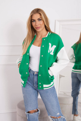 Ocieplana bluza baseballowa zielona