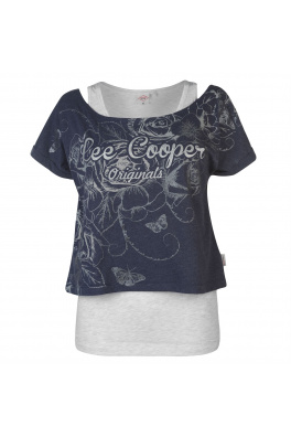 Lee Cooper Double Layer T Shirt Ladies