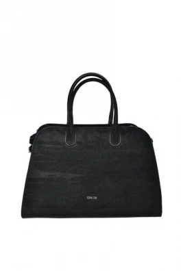Torba Shopper Damska Z Eko Zamszu Big Star SS574007 Czarna