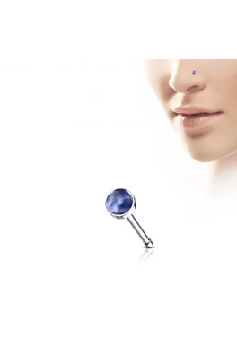 Piercing do nosa - solidat niebieski