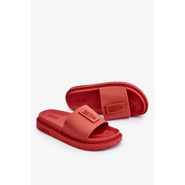 Damskie Klapki Big Star LL274430 Czerwone