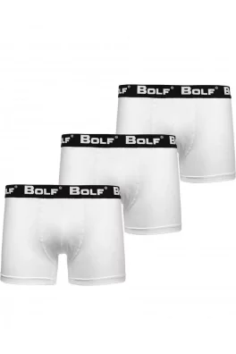 Stylowe bokserki męskie Denley 0953- 3 pack - białe,
