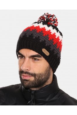 Męska czapka zimowa na drutach Kilpi SKAL-M czerwona