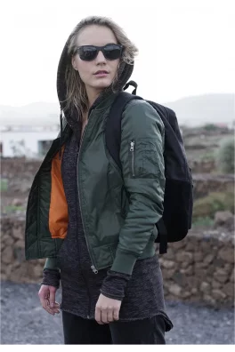 Ladies Basic Bomber Jacket olive