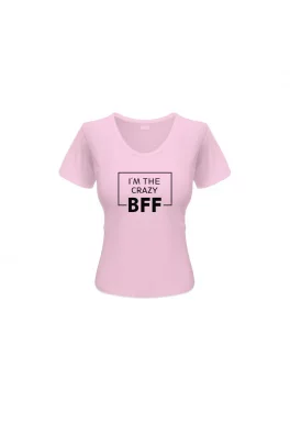 Dámské triko I'm BFF Happy Glano - růžová