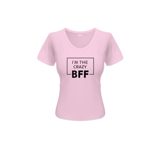 Dámské triko I'm BFF Happy Glano - růžová