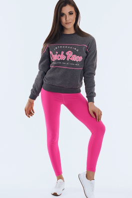Bluza damska dresowa RACE ciemnoszara BY0826