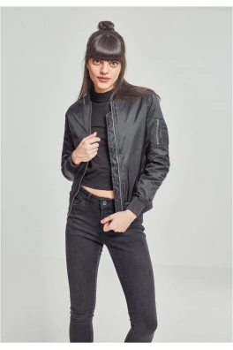 Ladies Basic Bomber Jacket black
