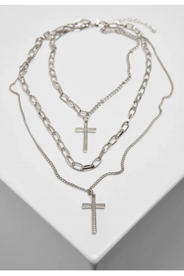 Layering Cross Necklace silver