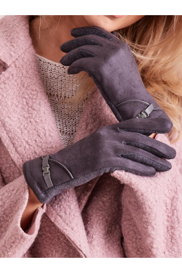Damskie eleganckie rękawiczki ciemnoszare