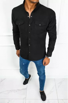 Koszula męska jeansowa czarna Dstreet DX2351