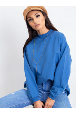 Bawełniana bluza basic w kolorze niebieskim