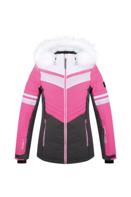 Damska kurtka narciarska LOAP ORINNA Pink/Black/White
