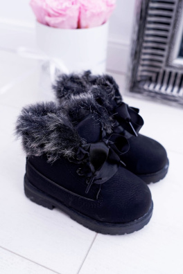 Children's Boots Insulated With Fur Black Tesoro