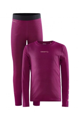 Dětský set termo prádla Craft CORE Warm Baselayer - růžová