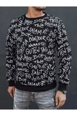 Bluza męska bez kaptura czarna Dstreet BX5746
