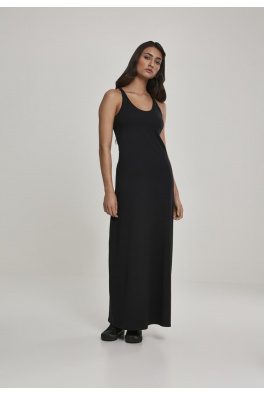 Ladies Long Racer Back Dress black