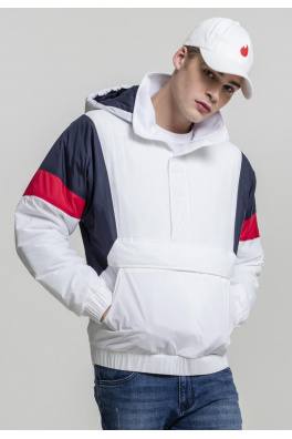 3-Tone Pull Over Jacket white/navy/fire red