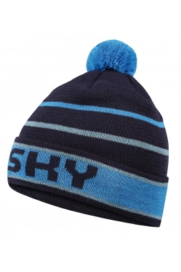 Męska czapka merino Meralp blue