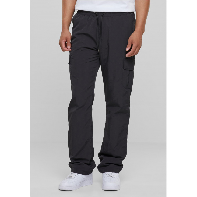 Straight Leg Nylon Cargo Pants black