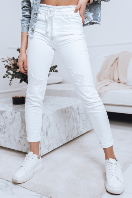 Spodnie damskie  jeansowe MAYO białe Dstreet UY1187