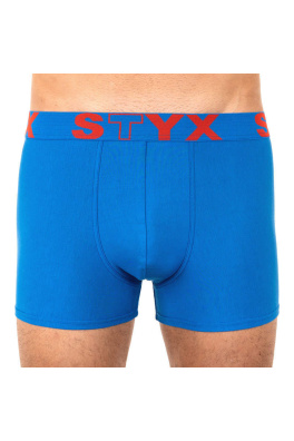 Pánské boxerky Styx sportovní guma nadrozměr modré (R967)