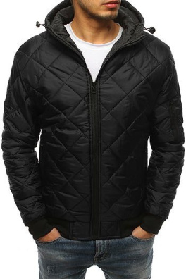 Men's quilted transitional black jacket TX2601