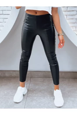 Legginsy damskie skórzane GALACTIC GAZE czarne Dstreet UY1566