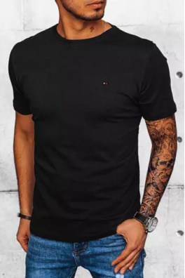 T-shirt męski gładki czarny Dstreet RX5046