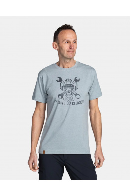 Bawełniany T-shirt męski Kilpi SKULLY-M Jasnoszary