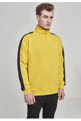 Oversize Sweat Shoulder Stripe Troyer honey/blk