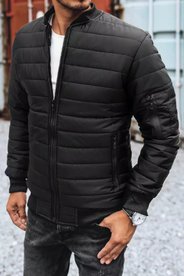 Kurtka męska pikowana bomber jacket czarna Dstreet TX2213z