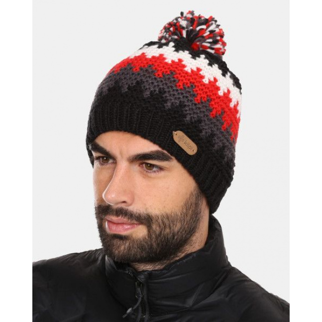 Męska czapka zimowa na drutach Kilpi SKAL-M czerwona