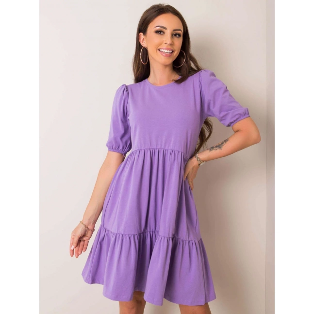 RUE PARIS Fioletowa sukienka oversize
