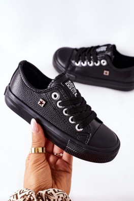 Children's Leather Sneakers BIG STAR FF374304 Black