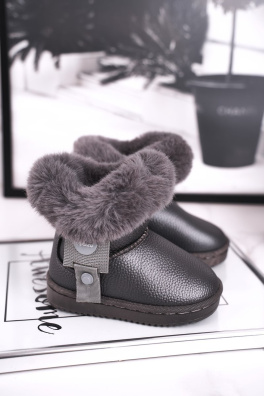 Children's snow boots warm with fur grey Marella