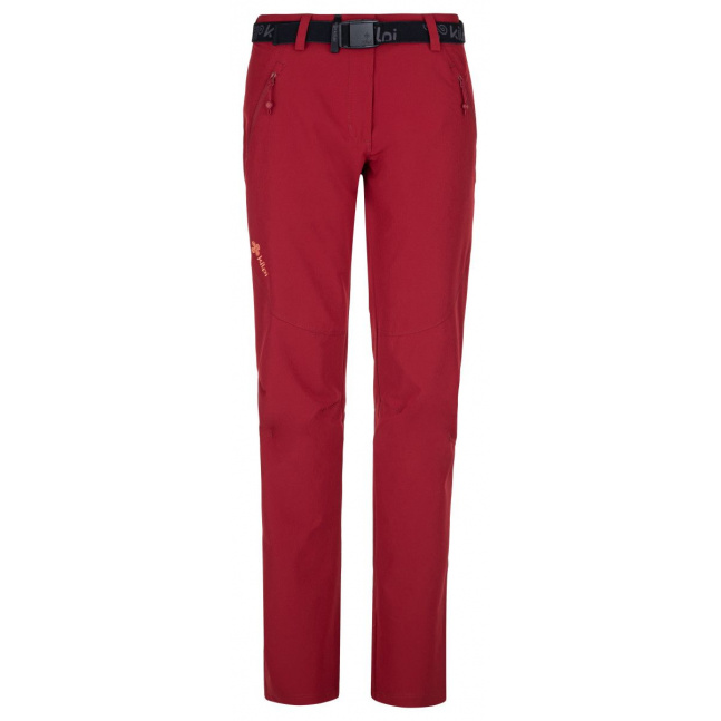 Damskie spodnie outdoorowe Kilpi WANAKA-W ciemnoczerwone