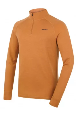 Męska bluza merynosowa HUSKY Aron Zip M musztardowa